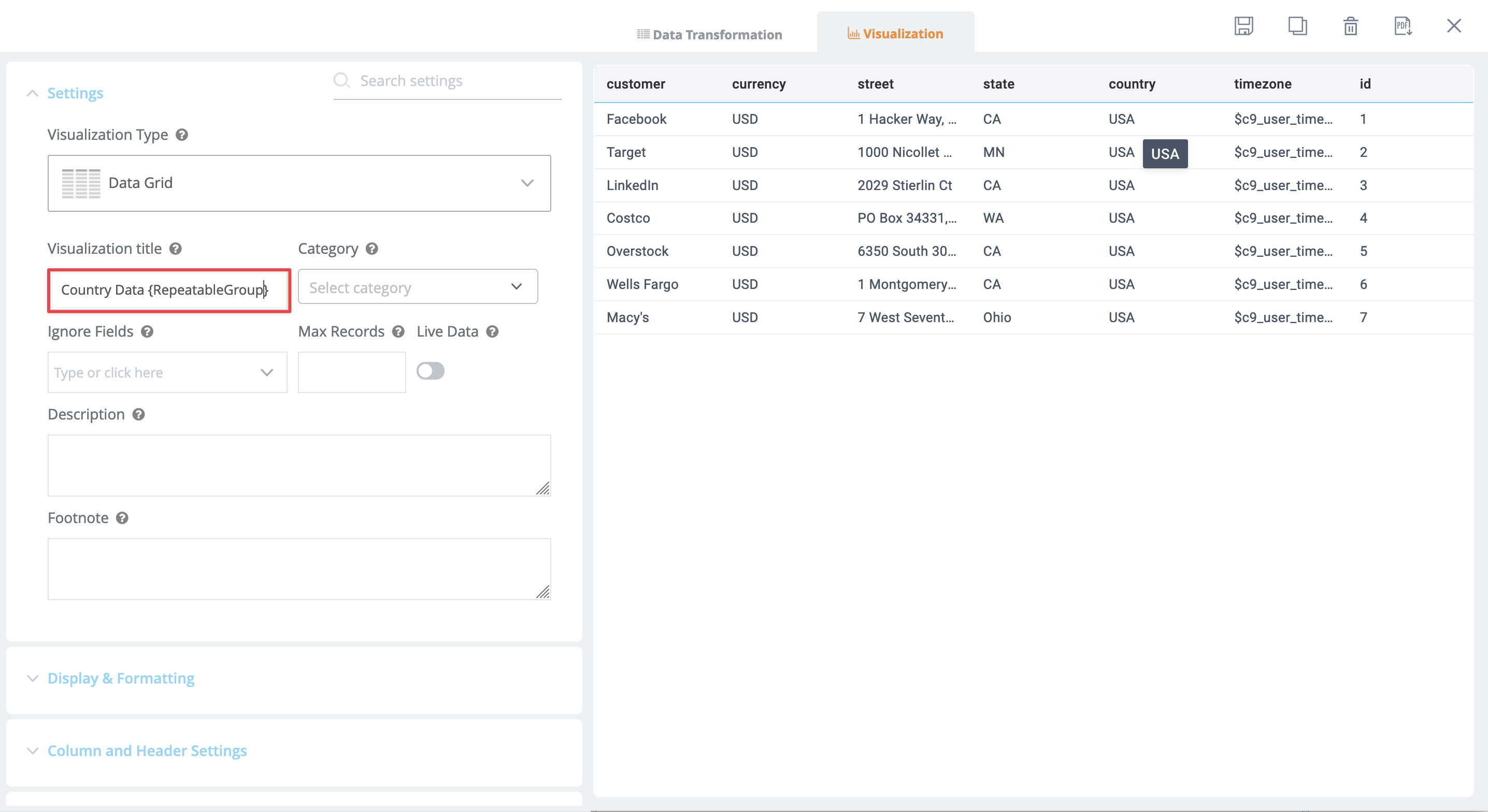 Repeatable Widgets